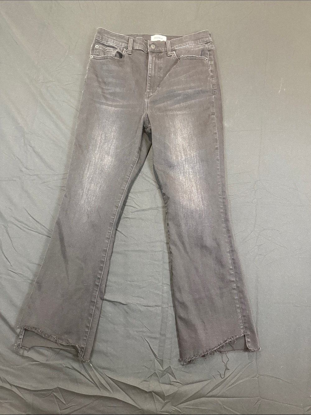 pistola Washed Black Flare Jeans Size 29 Preppy Casual